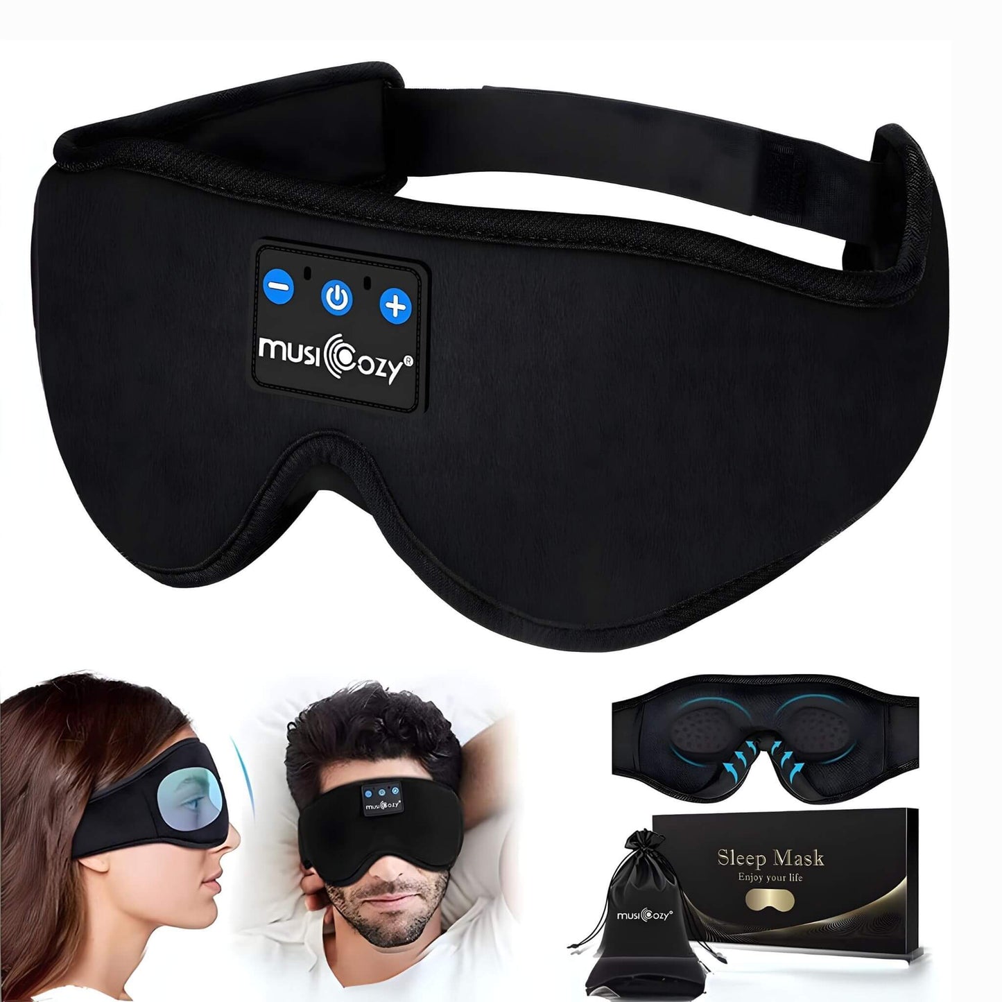 Wireless Sleep Mask with Built-in Headphones