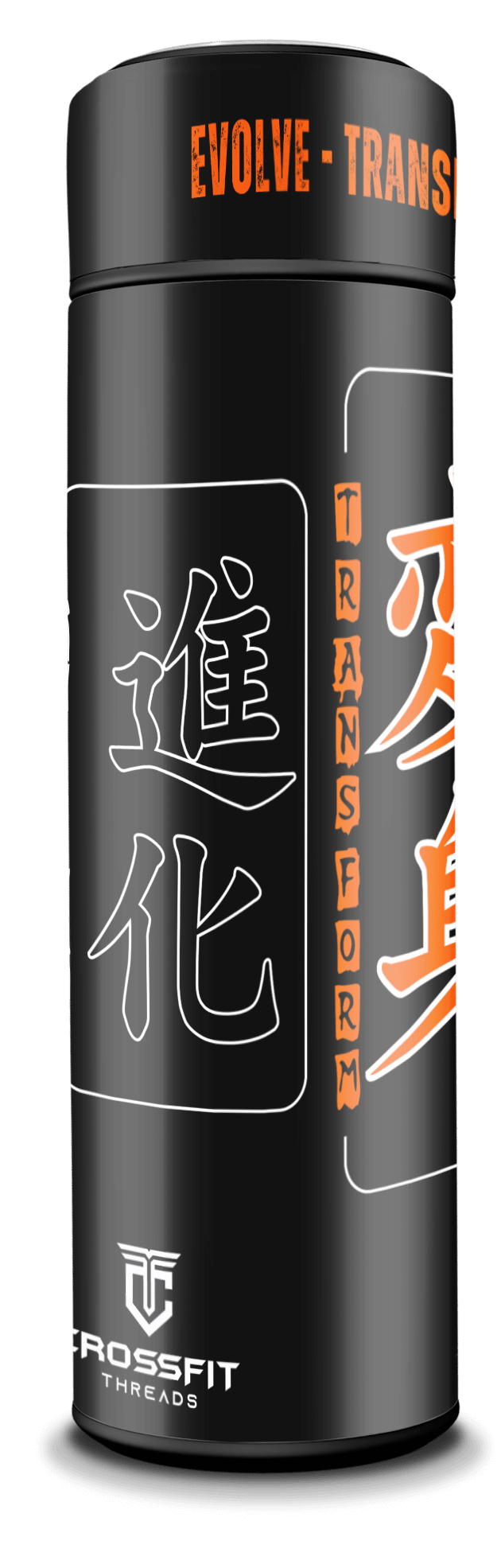 Evolve & Conquer - Japanese & English Smart Insulated Stainless Steel Motivational Bottle with Temperature Display