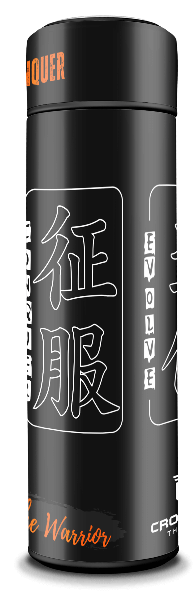 Evolve & Conquer - Japanese & English Smart Insulated Stainless Steel Motivational Bottle with Temperature Display