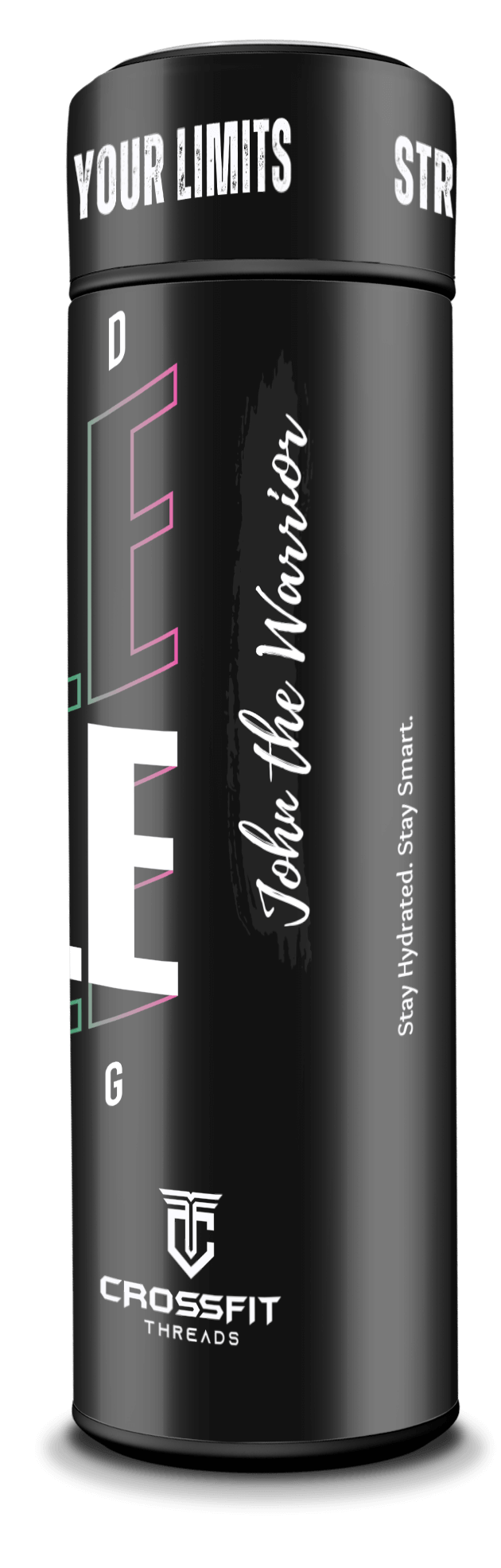 Hustle Hard - Smart Insulated Stainless Steel Motivational Bottle with Temperature Display
