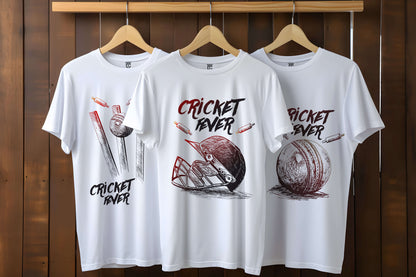 Cricket Fever Theme T-Shirt Trio (Limited World Cup Edition)