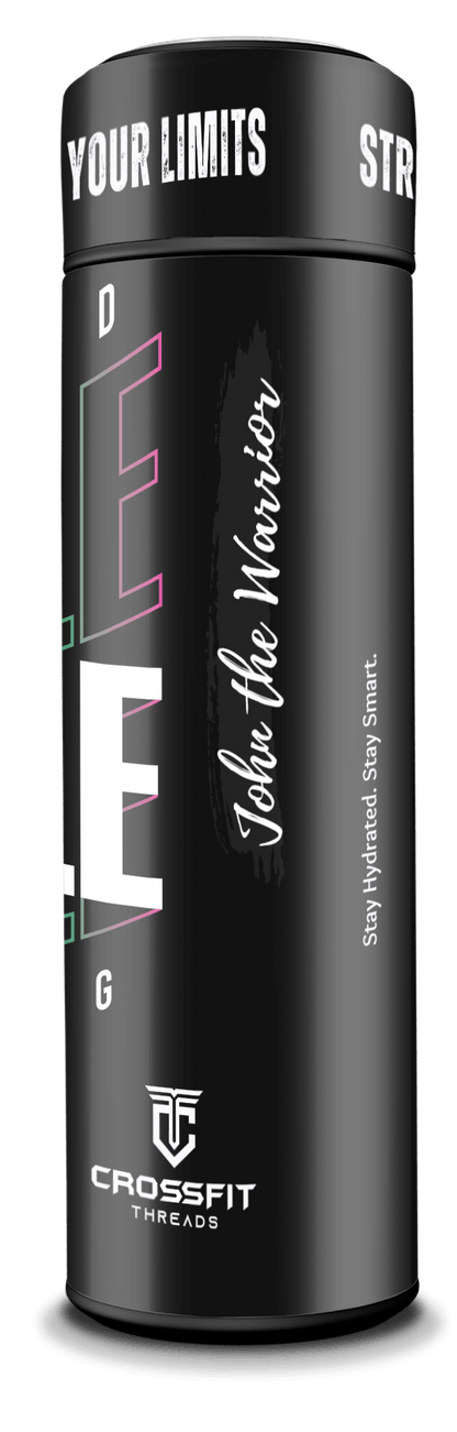 Hustle Hard - Smart Insulated Stainless Steel Motivational Bottle with Temperature Display