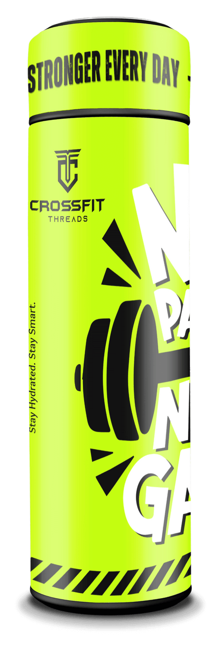 No Pain No Gain v2 - Smart Insulated Stainless Steel Motivational Bottle with Temperature Display