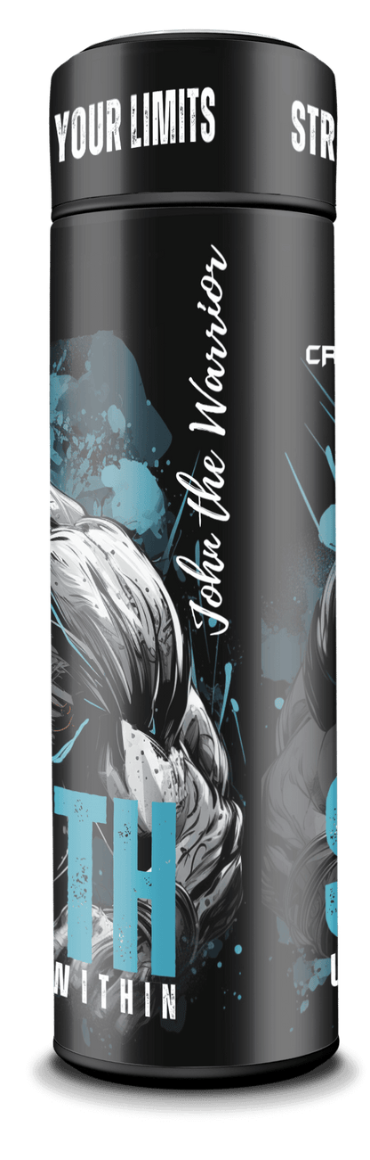 Smart Insulated Stainless Steel Motivational Bottle with Temperature Display & Gorilla Graphics