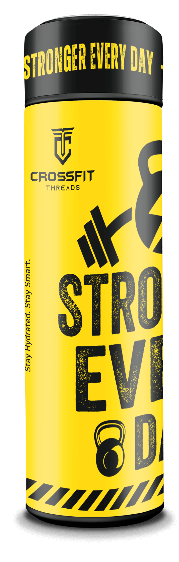 Stronger Every Day - Smart Insulated Stainless Steel Motivational Bottle with Temperature Display