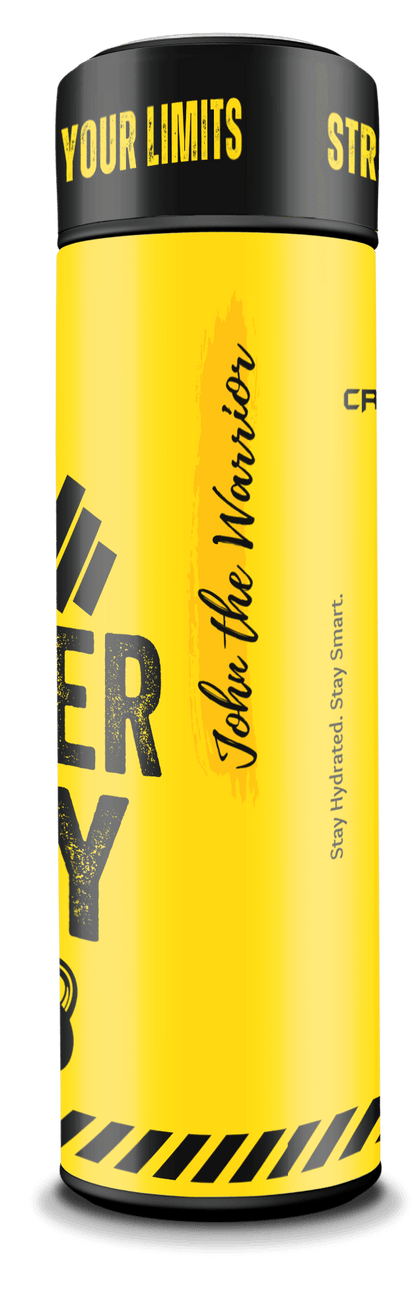 Stronger Every Day - Smart Insulated Stainless Steel Motivational Bottle with Temperature Display